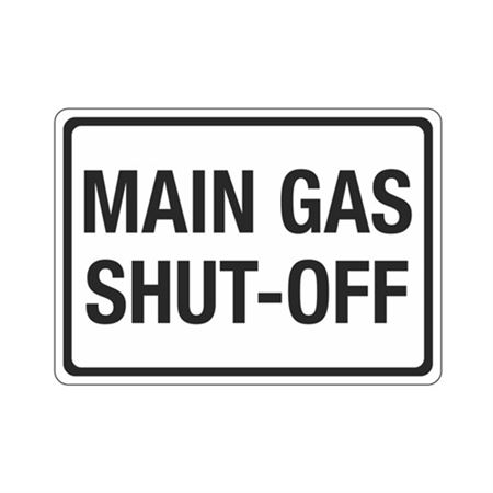 Main Gas Shut-Off (Hazmat) Sign